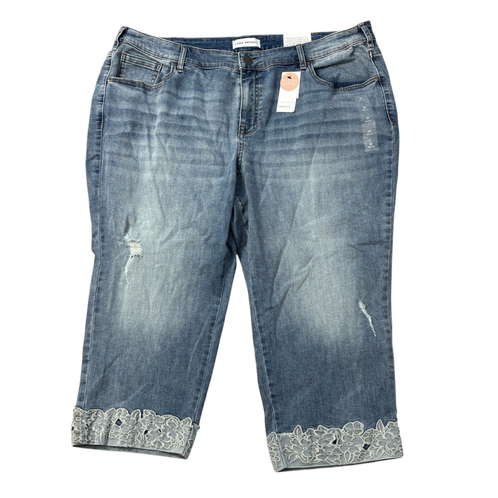 Lane Bryant Flex Magic Waistband High Rise Straight‎ Crop Jean - Size 22P NWT